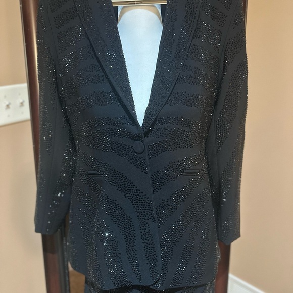 Fashion Nova Luxe Karina Embellished Blazer Suit Set Size Large - Picture 5 of 6